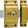 Bricard double entries latch with Bloctout cylinder