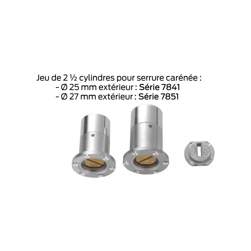 Jeu de cylindres Bricard Chifral S2 adaptable serrure VAK