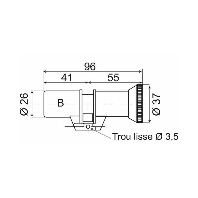 Fichet 484 single-block cylinder with knob for mortise locks