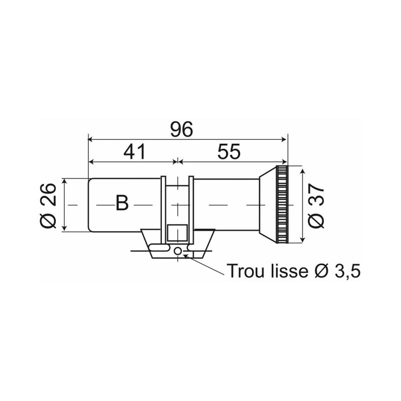 Cylindre à bouton Fichet 666 pour serrure à encastrer