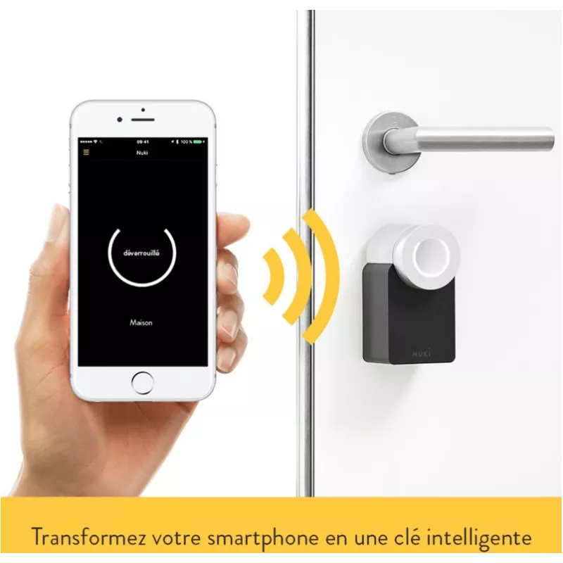 Pack serrure électrique NUKI 2.0 et passerelle internet