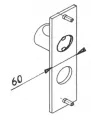 Actural door  knob for Fichet Primlock, Vertipoint T and Fortissime T locks