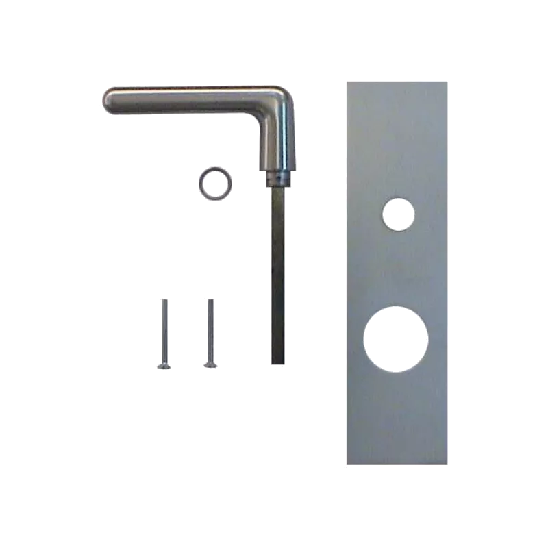 Golf type exterior handle for Fichet locks
