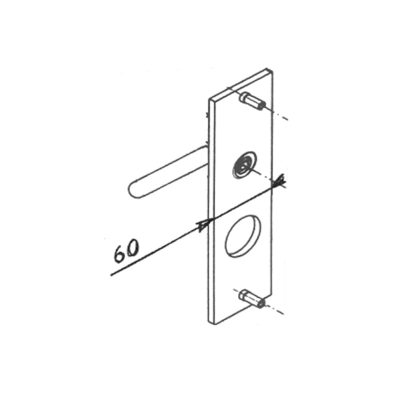 Golf type exterior handle for Fichet locks