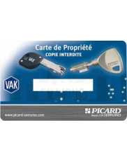 Ownership card for Picard key