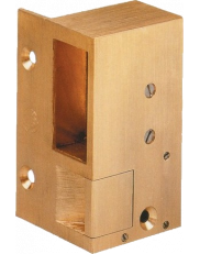 Horizontal electric strike in bronze - Bricard