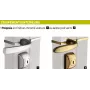 Wall-mounted lock FICHET Alicea Slim à cylindre européen