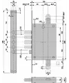 3-point mortise lock with  forend Mottura 771