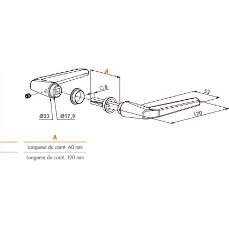 Locinox Lever handle for gate locks