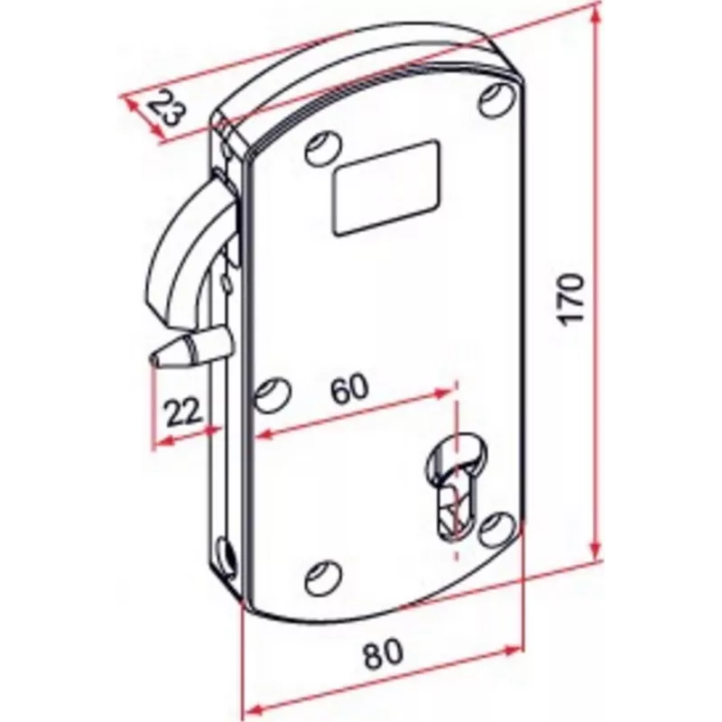 Thirard lock for motorized sliding gate