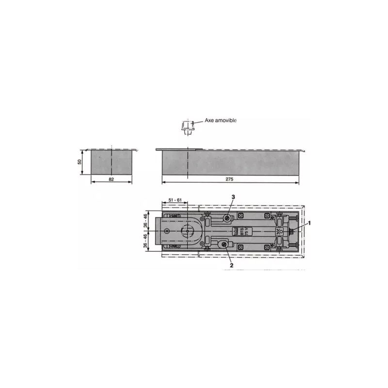 Pivot de sol Dorma BTS 75V