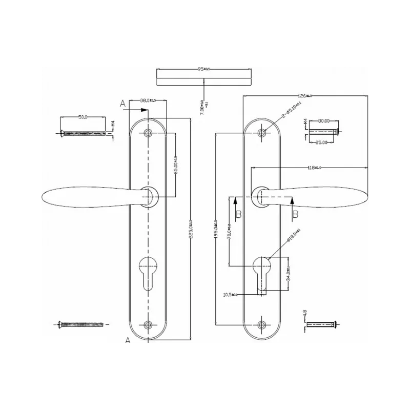 Door handle Bricard Esquisse
