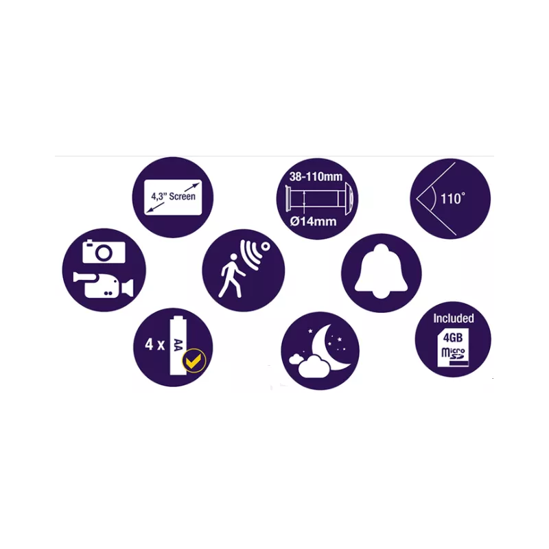 Digital mirror Yale Premium