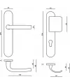 Logio handle set for Fichet Stylea and Forstyl+ doors