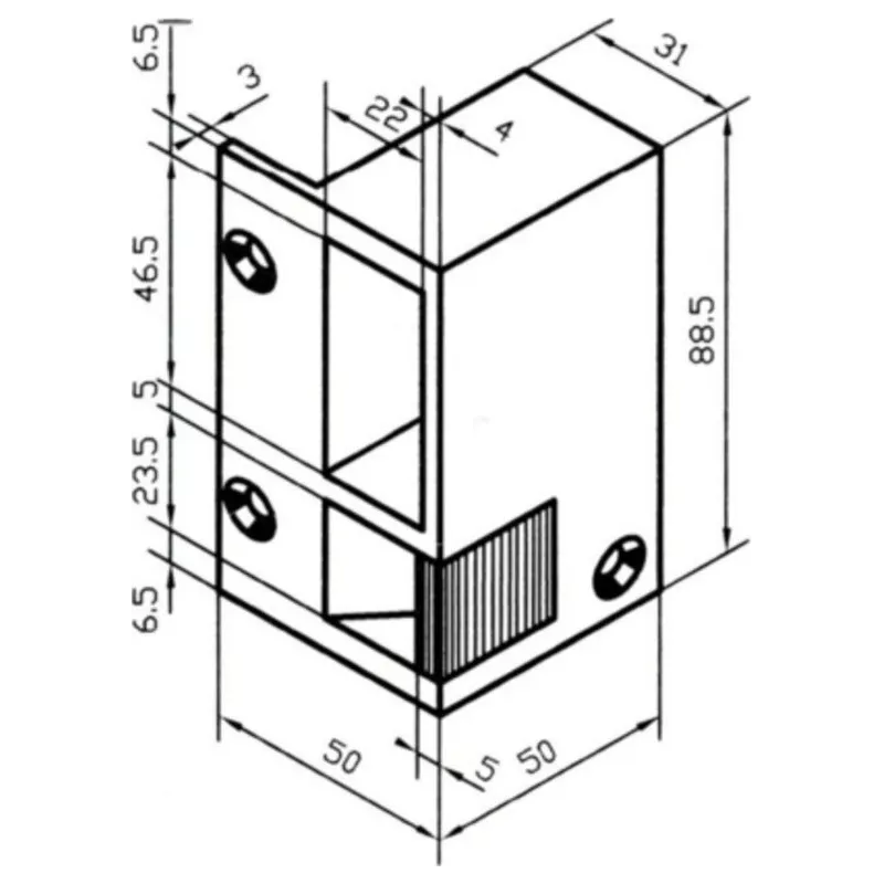 Gâche électrique 88,5 x 50 mm - Beugnot n°1