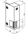 Electric strike 120 x 30 mm - Beugnot number 15/30