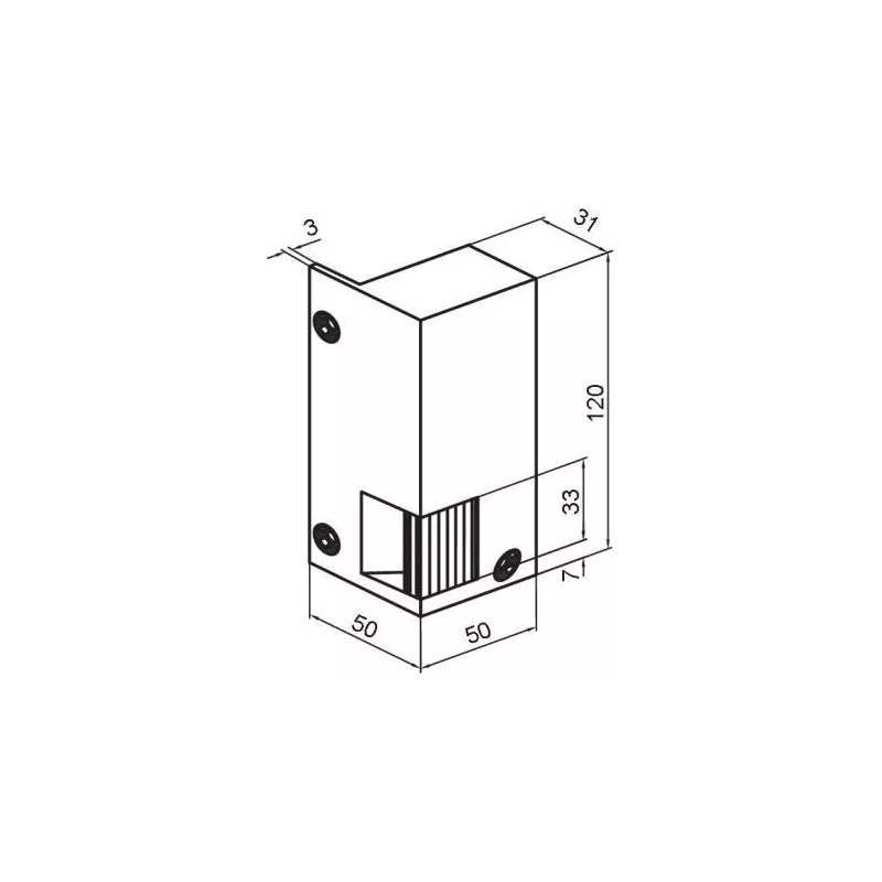Electric strike 120 x 50 mm - Beugnot number 15/50
