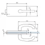 Stremler Lagune 4301 - Middle handle for glass door