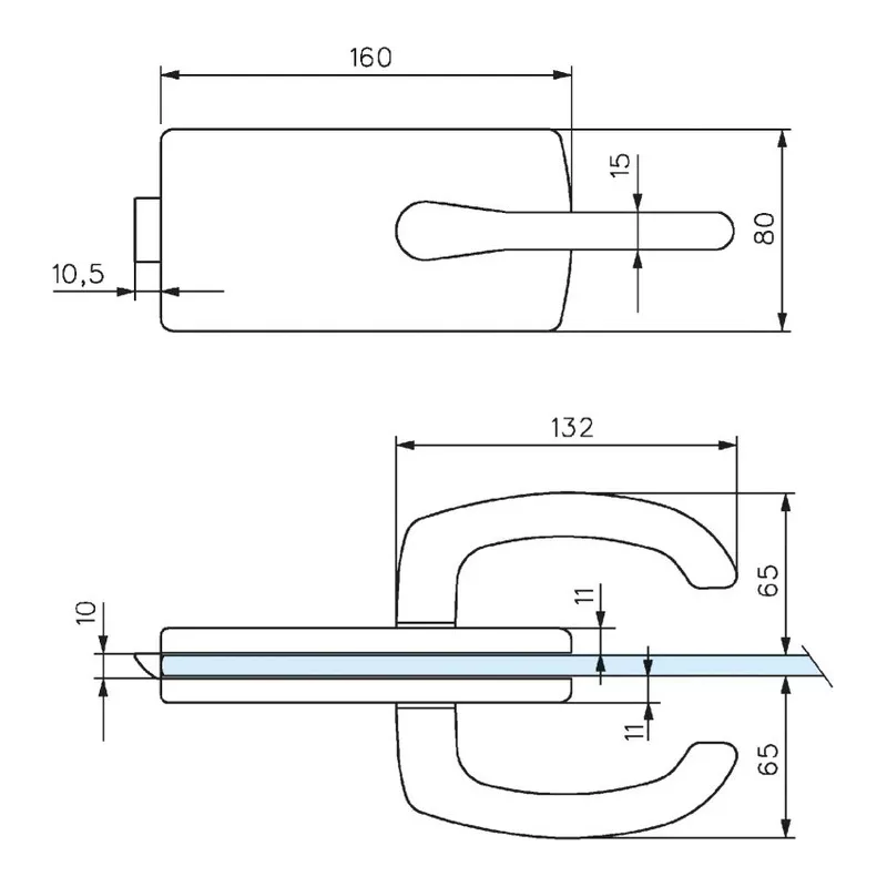 Stremler Lagune 4361 center handle with offset