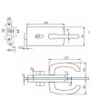 Stremler Lagune 4300 - Serrure de milieu pour porte en verre