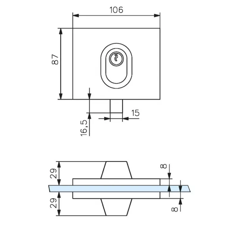 Stremler 1358 lower lock