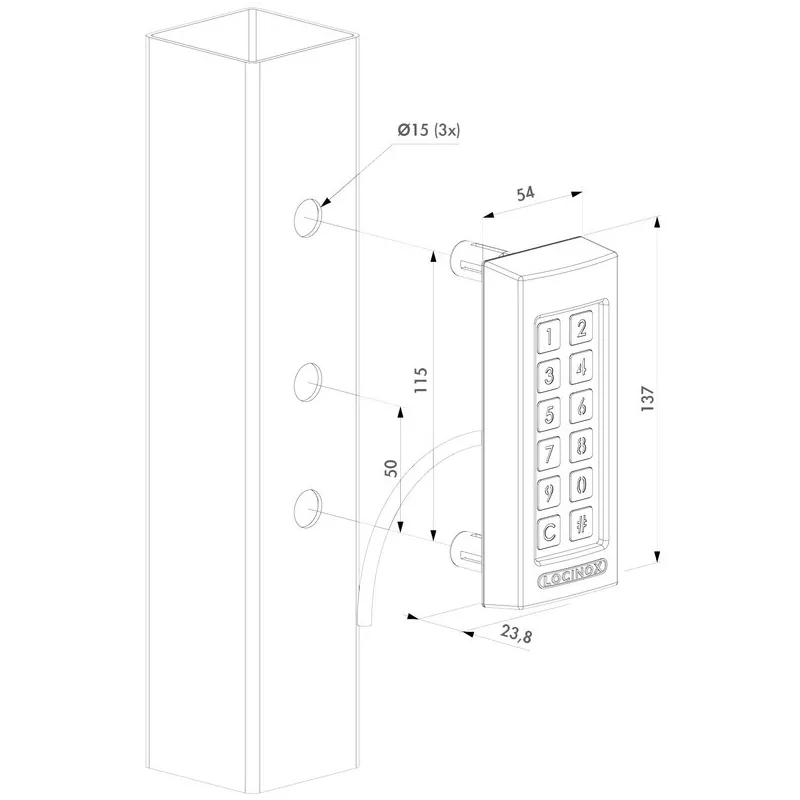 Clavier électronique étanche - Locinox