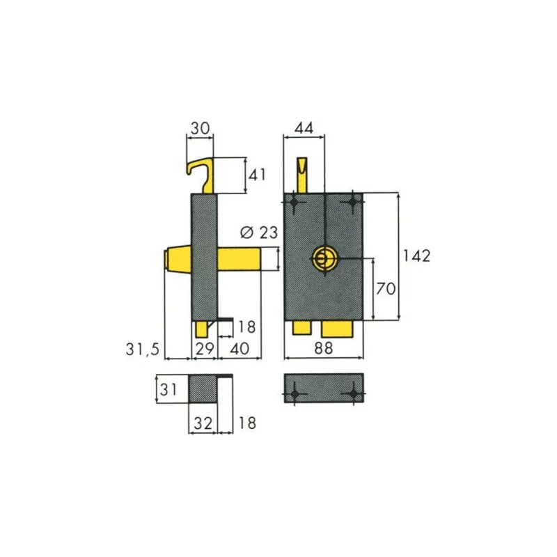 ISEO Zenith 541 horizontal pull lock