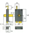 Serrure horizontale à tirage ISEO Zenith 541