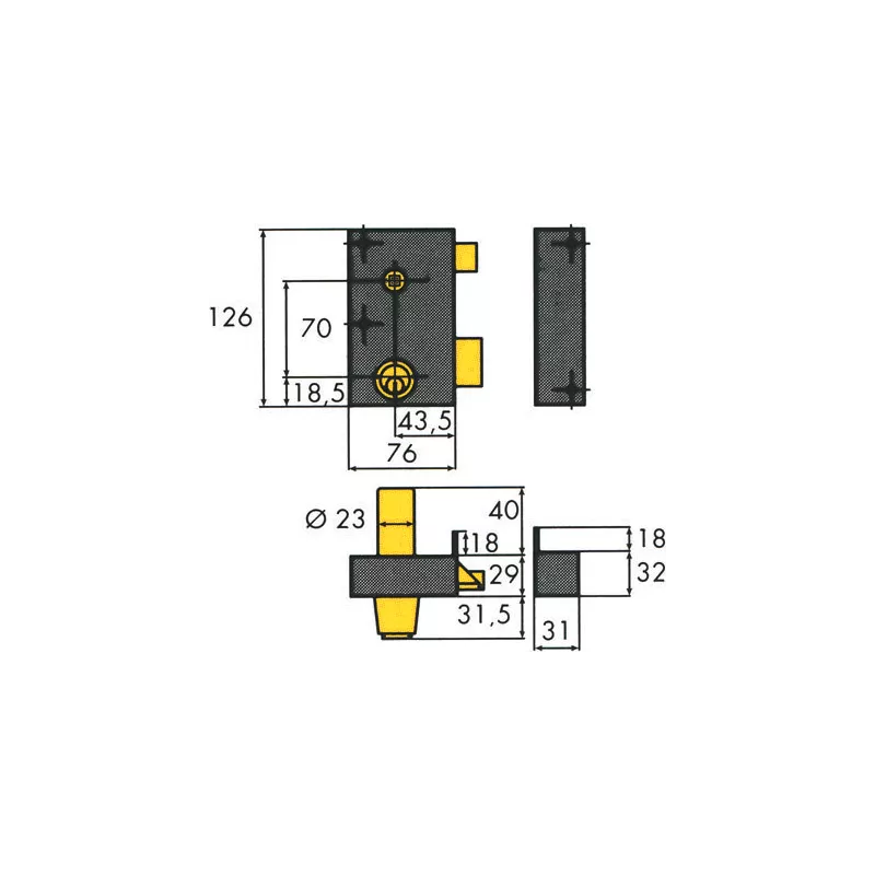 ISEO Zenith 572 vertical bolt lock