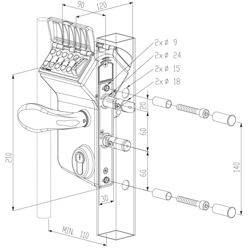 Locinox mechanical code lock