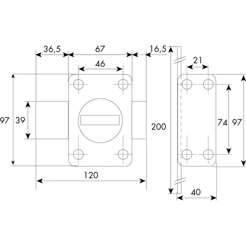 Iseo Cavith A2P1* lock with button