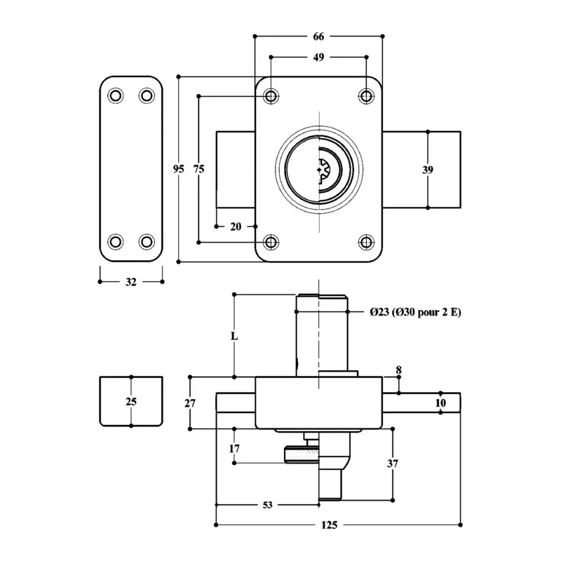 Pollux latch with knob