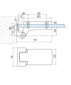 Paumelle pour porte en verre Stremler 4203
