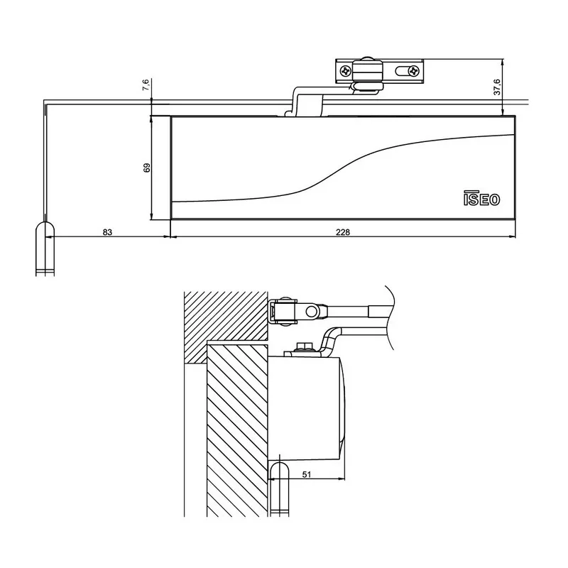 ISEO IS60 door closer