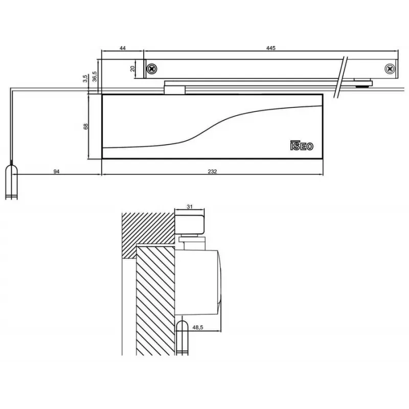 ISEO IS65 door closer