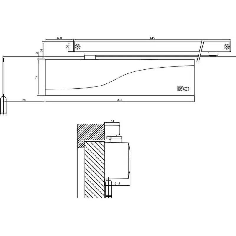 ISEO IS115 door closer