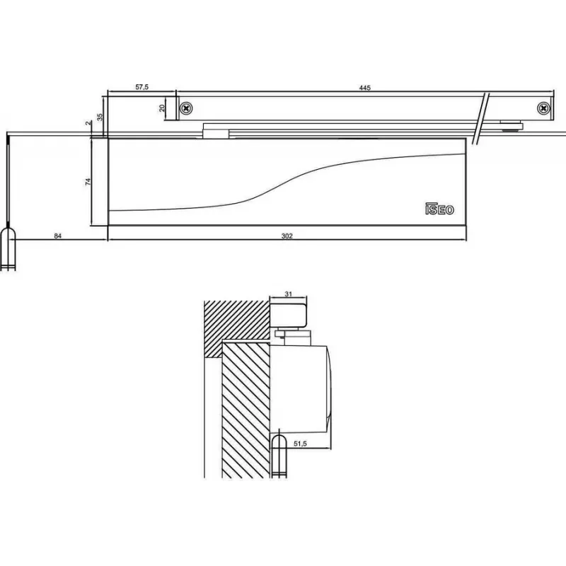 ISEO IS315 door closer