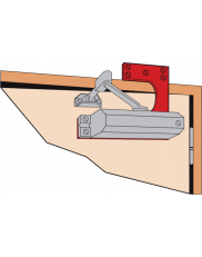 Metal support for Groom GR010 door closer