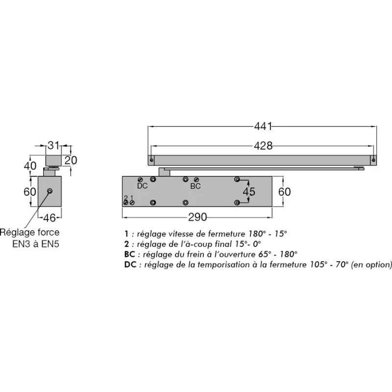 Groom GR500 door closer