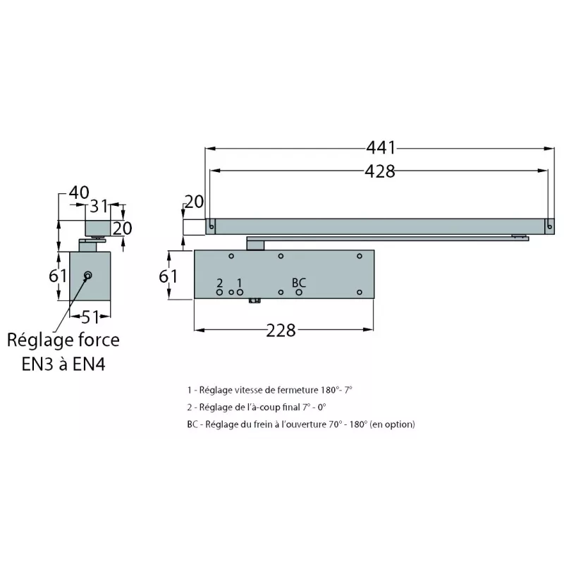 Ferme porte Groom GR3400