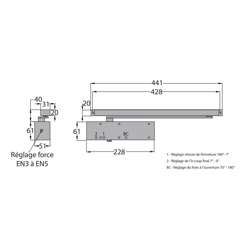 Groom GR3500 door closer