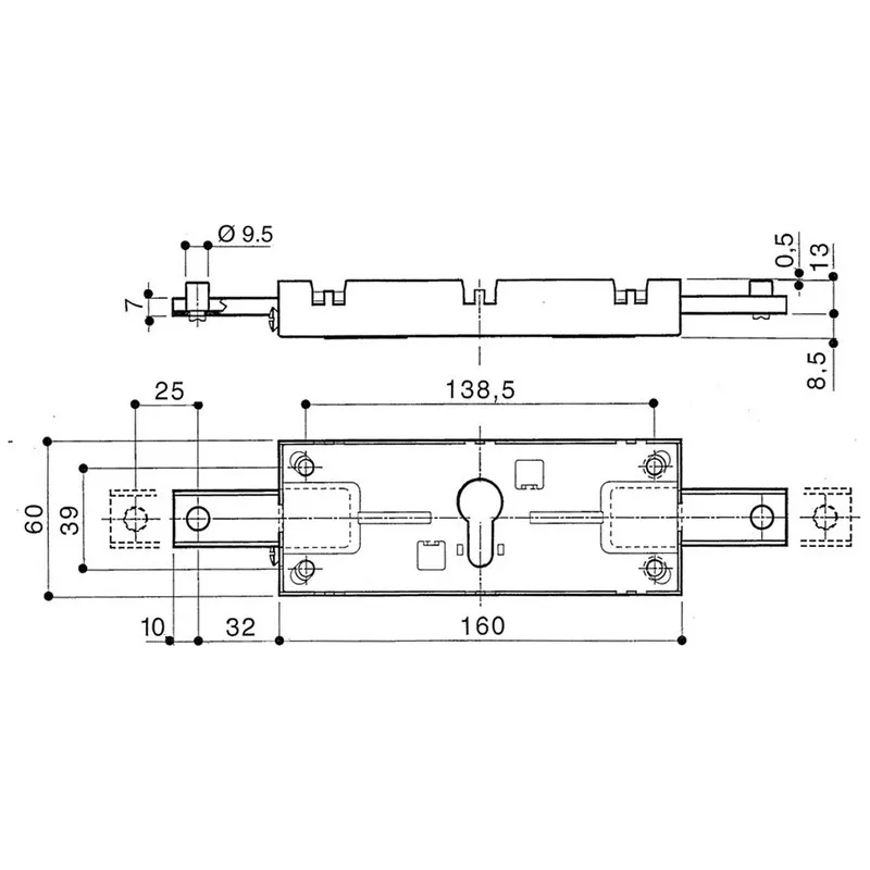 Coffre de serrure de rideau métallique - Prefer