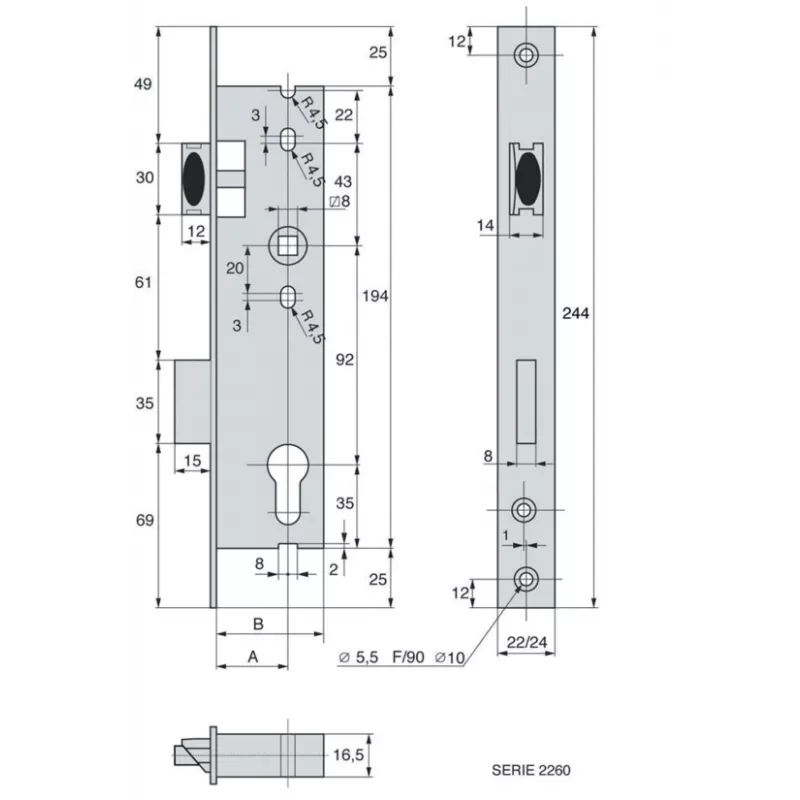 Stremler 2260 1 point lock