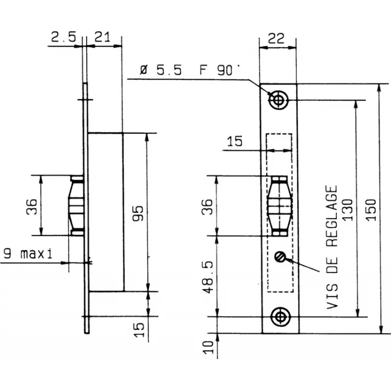 Metalux Series 23 single point lock