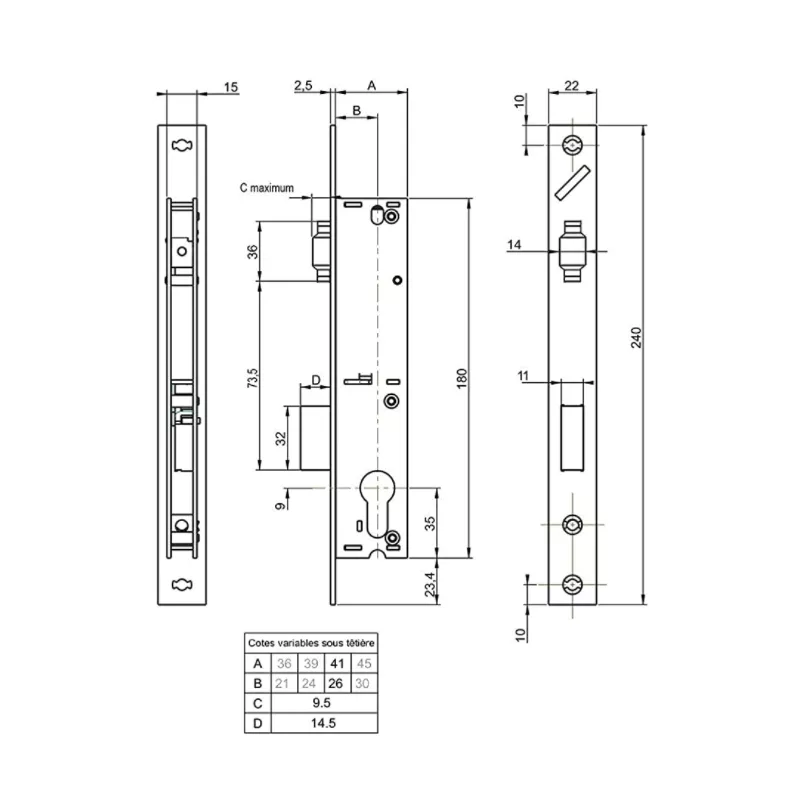 Metalux 880 series lock with roller latch