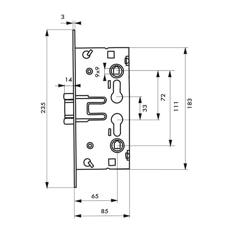 Serrrure pour porte de chaufferie - Thirard