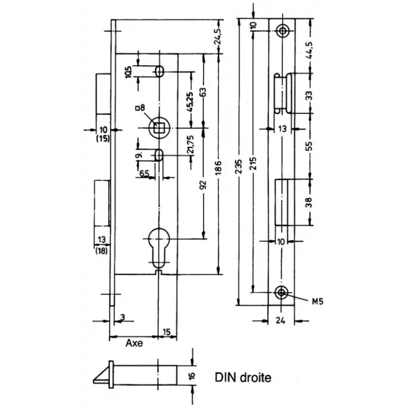 WSS 01 lock for metallic door