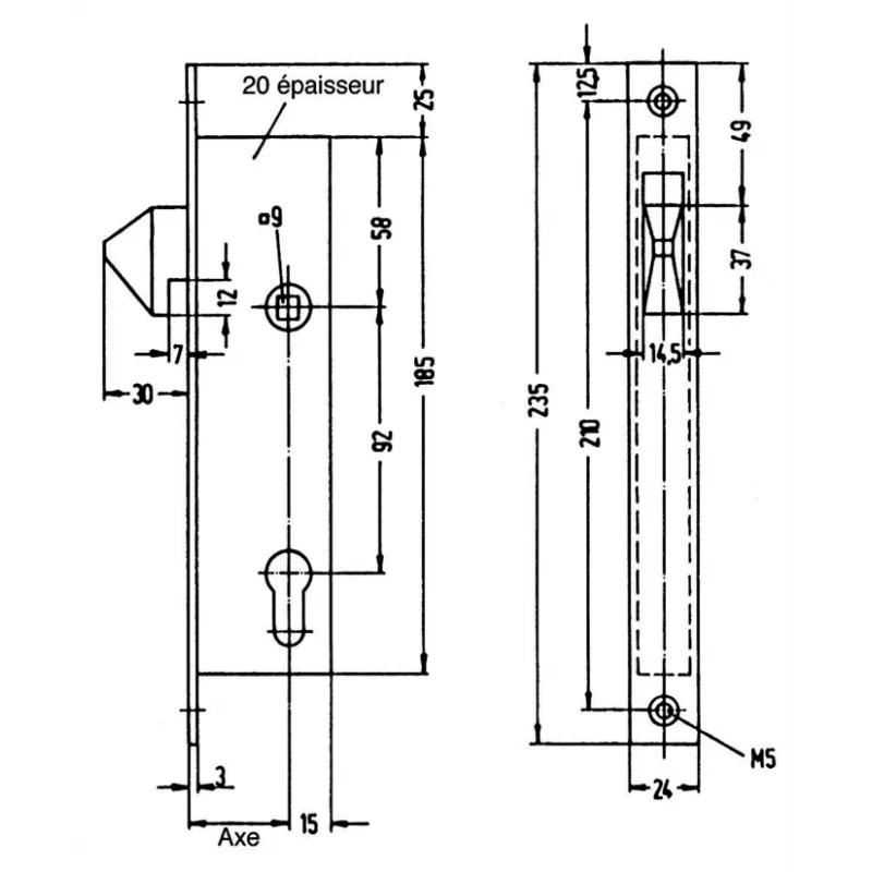 WSS single point lock with standard hook