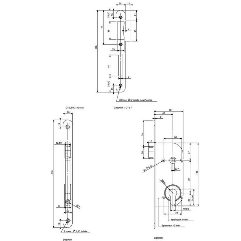 Vachette D4500 narrow box 40 mm axle