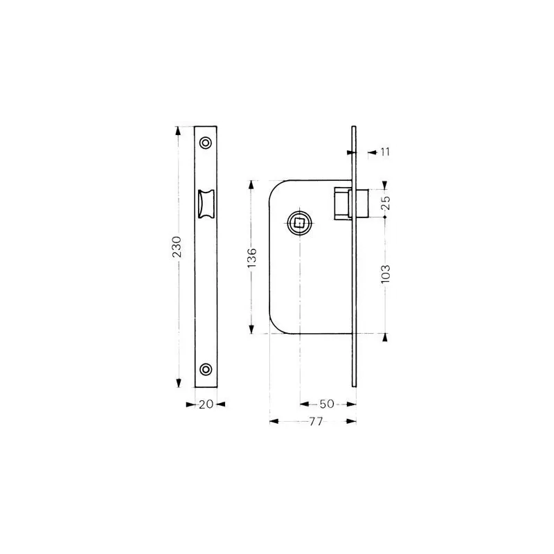 JPM Multibat latch only lock
